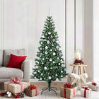 Kunstkerstboom groen 180 cm voorverlicht PVC metaal