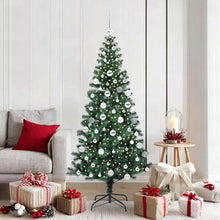 Kunstmatig Voorverlicht Kerstboom Groen 180 cm PVC en Metaal