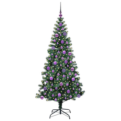 Kunstmatig Voorverlicht Kerstboom Groen 180 cm PVC en Metaal