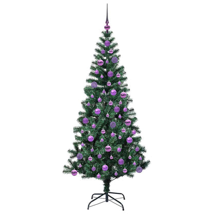 Kunstmatig Voorverlicht Kerstboom Groen 180 cm PVC en Metaal