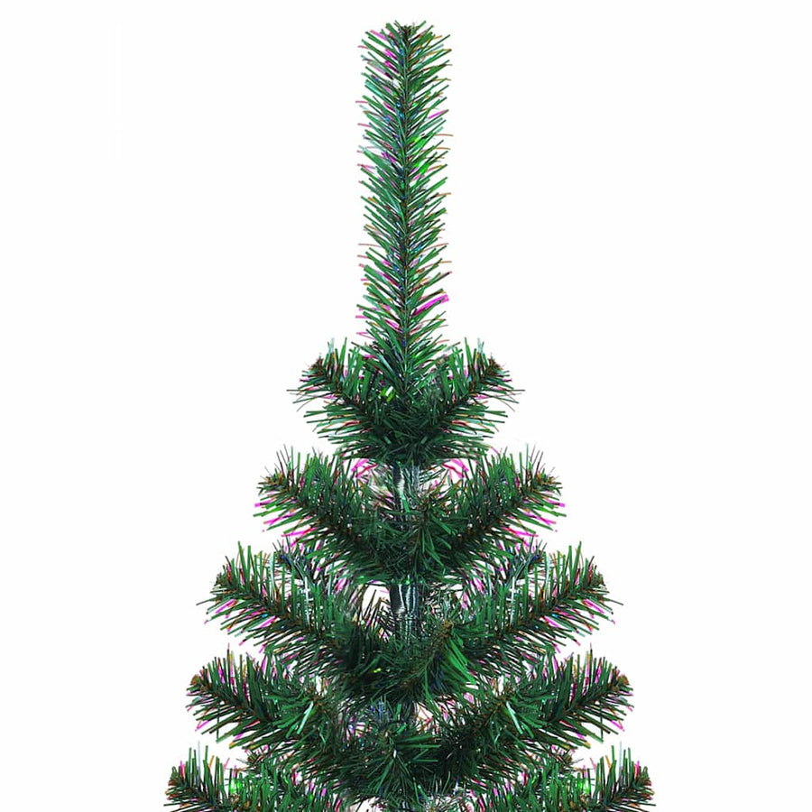 Kunstmatig Voorverlicht Kerstboom Groen 210 cm PVC en Metaal