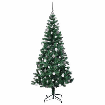 Kunstkerstboom met decoratieve touwlichten Groen 210cm PVC