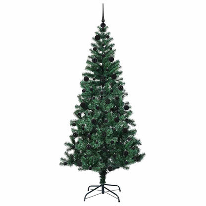 Kunstmatig Voorverlicht Kerstboom Groen 210 cm PVC en Metaal