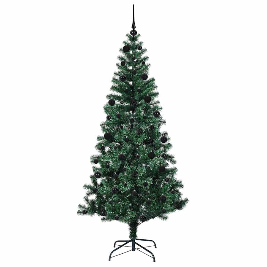 Kunstmatig Voorverlicht Kerstboom Groen 210 cm PVC en Metaal