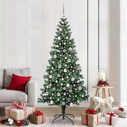Kunstmatig Voorverlicht Kerstboom Groen 210 cm PVC en Metaal