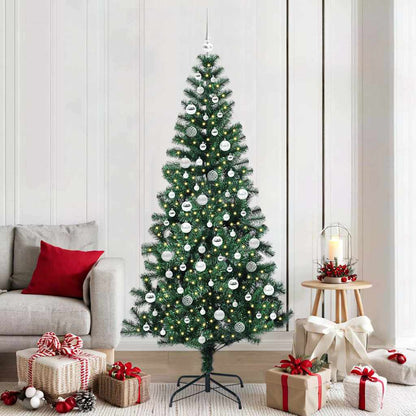 Kunstmatig Voorverlicht Kerstboom Groen 210 cm PVC en Metaal