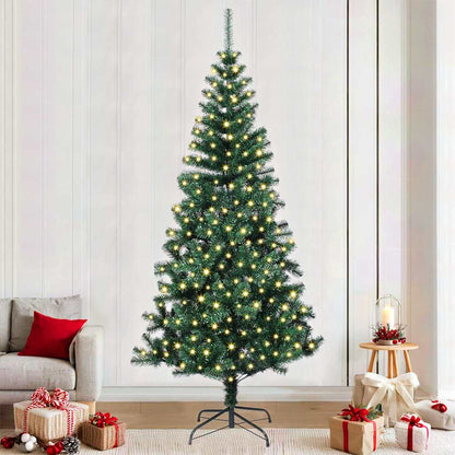Kunstkerstboom met decoratieve touwlichten Groen 240 cm PVC