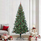 Kerstboom voorverlicht 240 cm groen PVC metaal