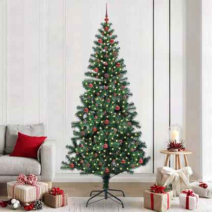 Kunstmatig Voorverlicht Kerstboom Groen 240cm PVC en Metaal