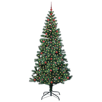 Kunstmatig Voorverlicht Kerstboom Groen 240cm PVC en Metaal
