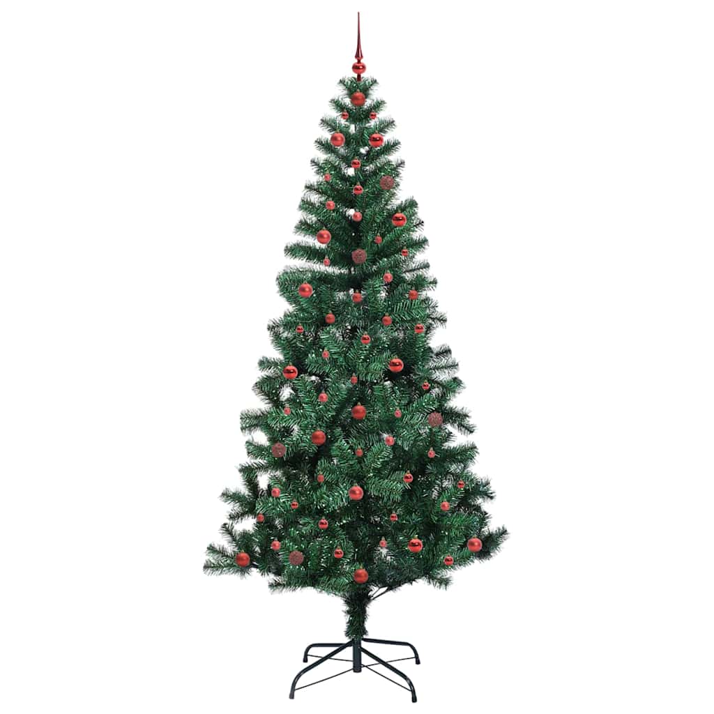 Kunstmatig Voorverlicht Kerstboom Groen 240cm PVC en Metaal