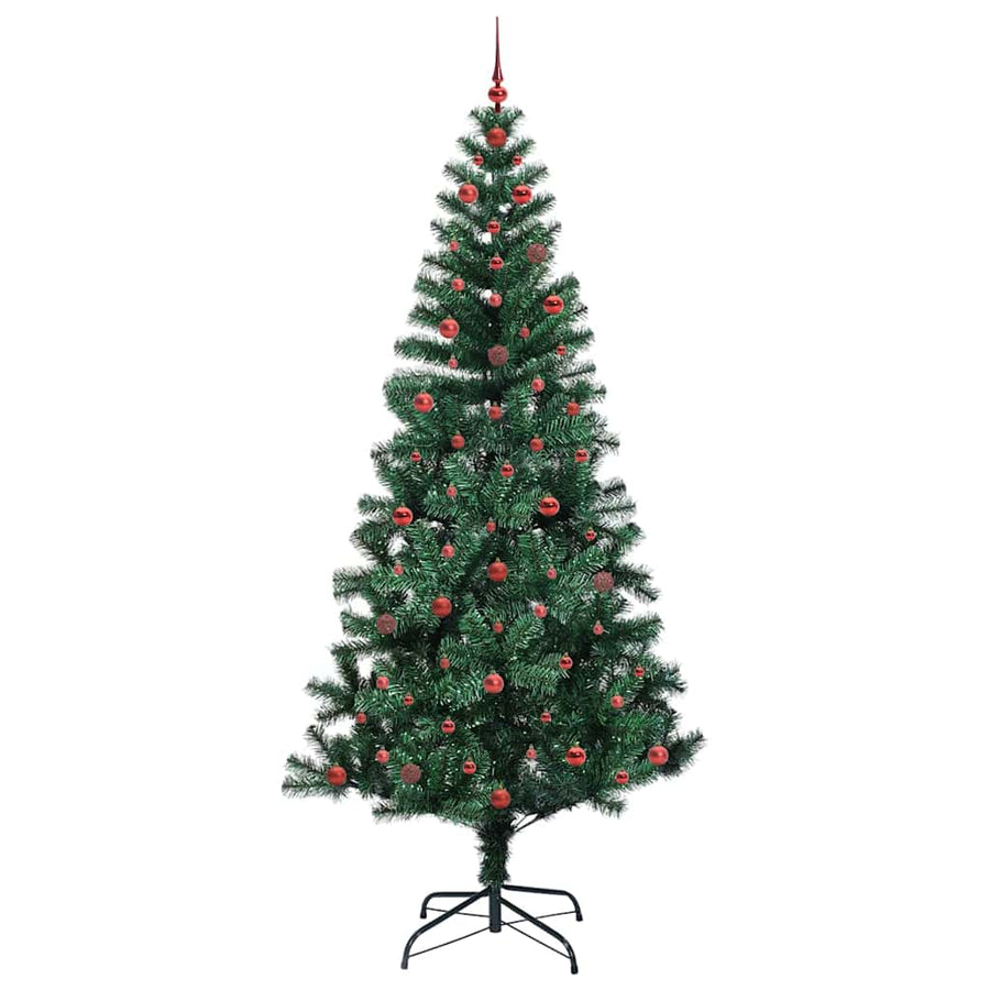 Kunstmatig Voorverlicht Kerstboom Groen 240cm PVC en Metaal