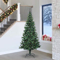 Kunstmatig Voorverlicht Kerstboom Groen 240 cm PVC en Metaal