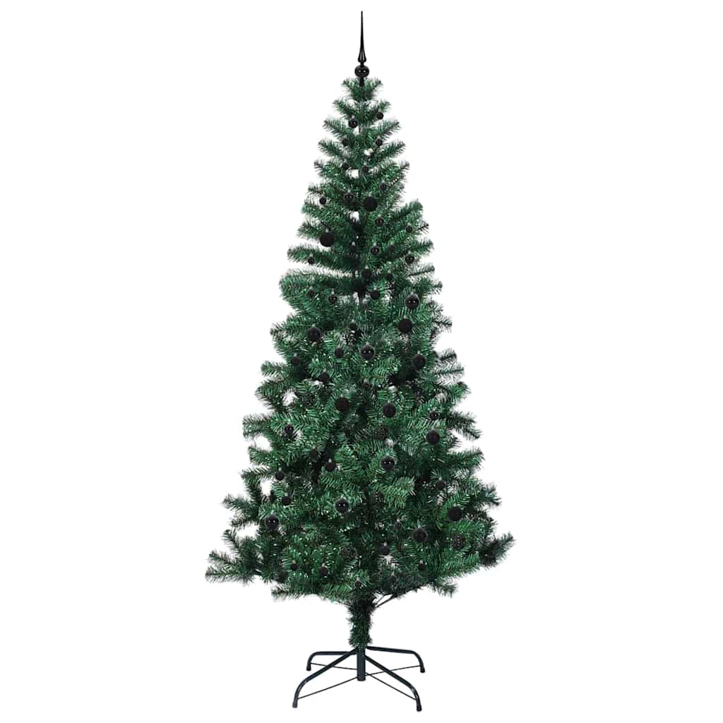 Kunstmatig Voorverlicht Kerstboom Groen 240cm PVC en Metaal