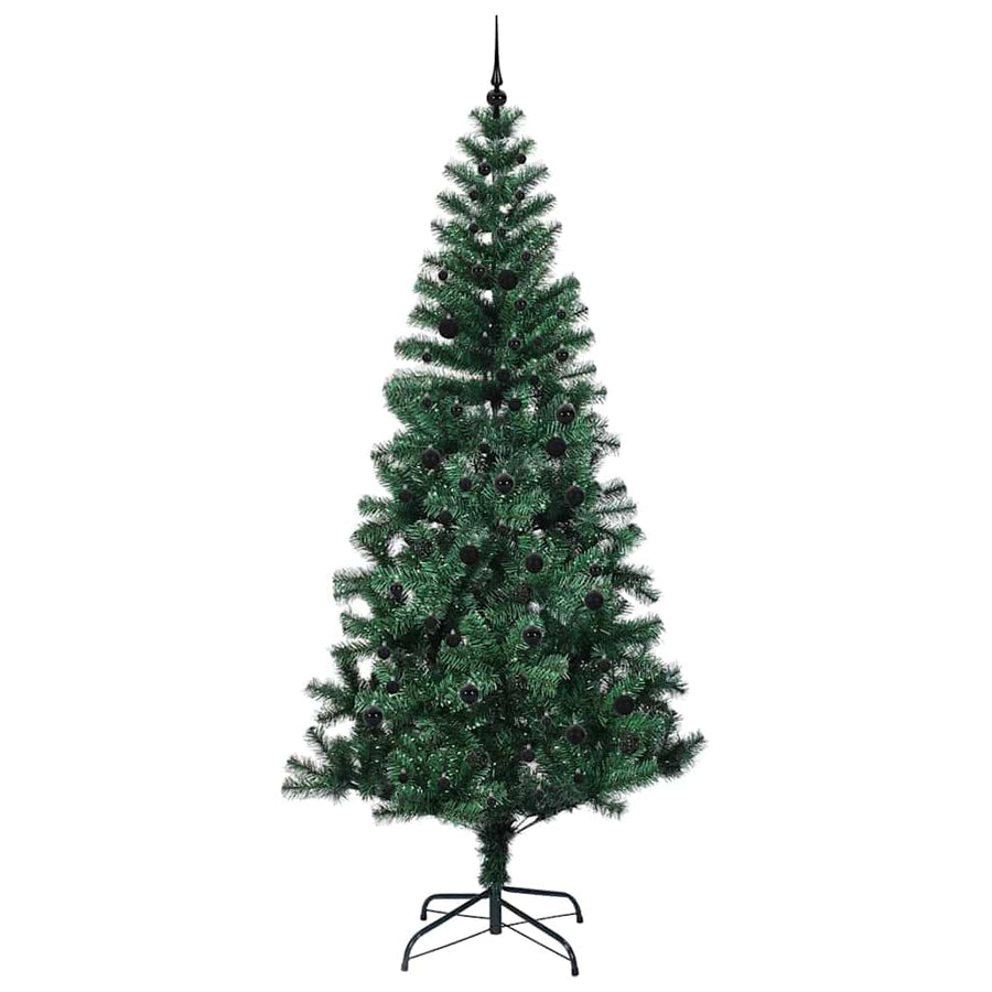 Kunstmatig Voorverlicht Kerstboom Groen 240cm PVC en Metaal