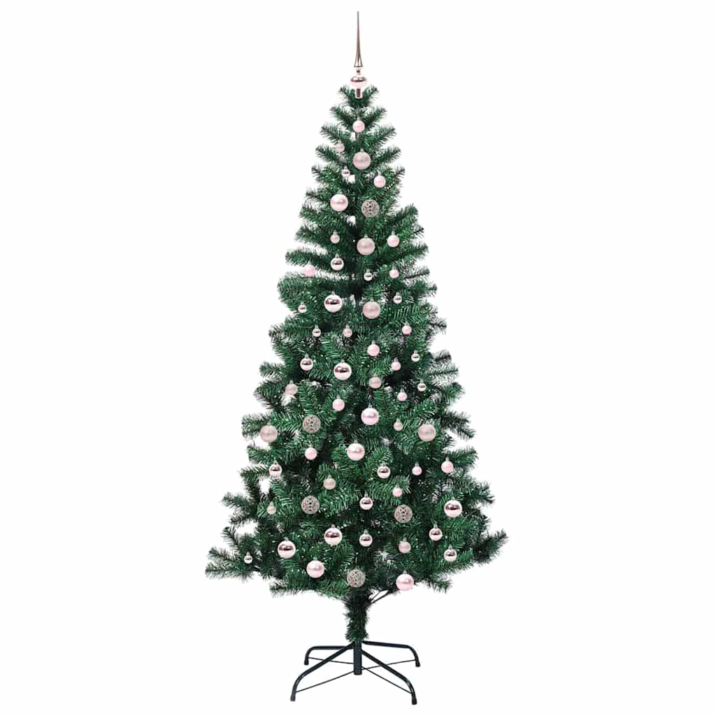 Kunstmatig Voorverlicht Kerstboom Groen 240cm PVC en Metaal
