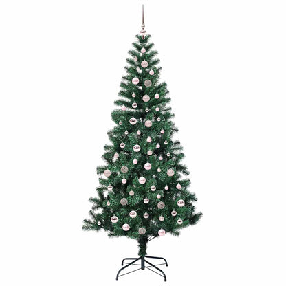 Kunstmatig Voorverlicht Kerstboom Groen 240cm PVC en Metaal