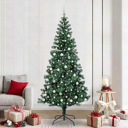 Kunstmatig Voorverlicht Kerstboom Groen 240cm PVC en Metaal