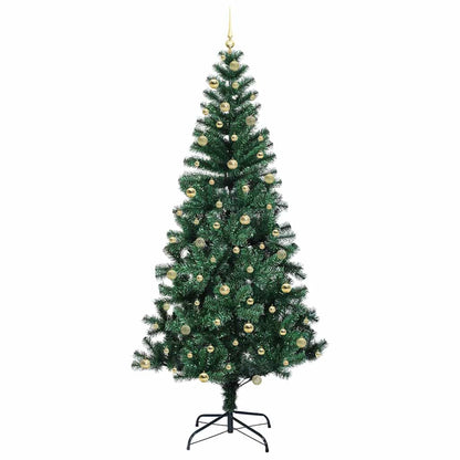 Kunstmatig Voorverlicht Kerstboom Groen 240 cm PVC en Metaal