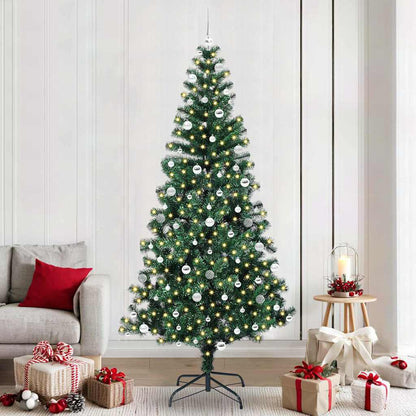 Kunstmatig Voorverlicht Kerstboom Groen 240cm PVC en Metaal