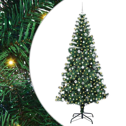 Kunstmatig Voorverlicht Kerstboom Groen 240cm PVC en Metaal