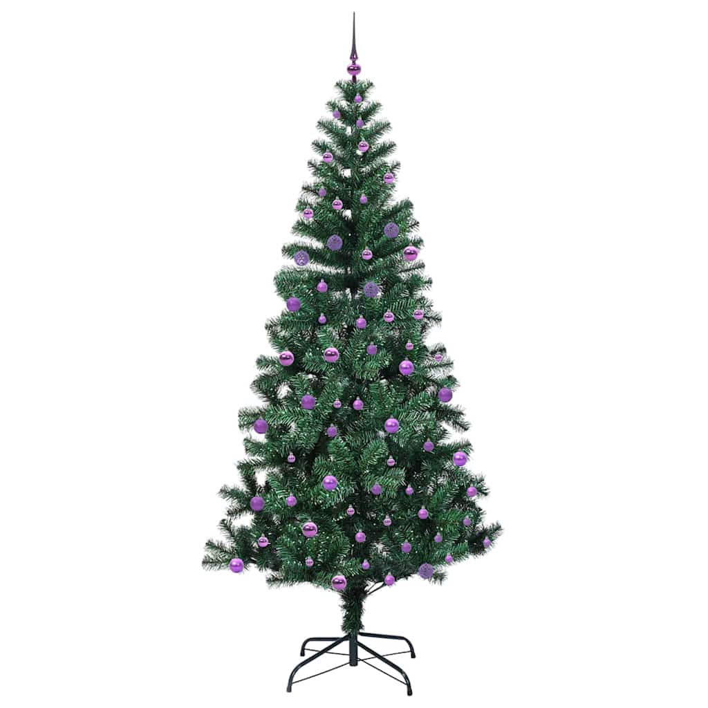 Kunstmatig Voorverlicht Kerstboom Groen 240cm PVC en Metaal