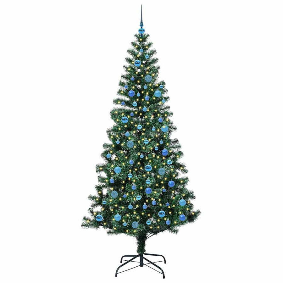 Kunstmatig Voorverlicht Kerstboom Groen 240cm PVC en Metaal