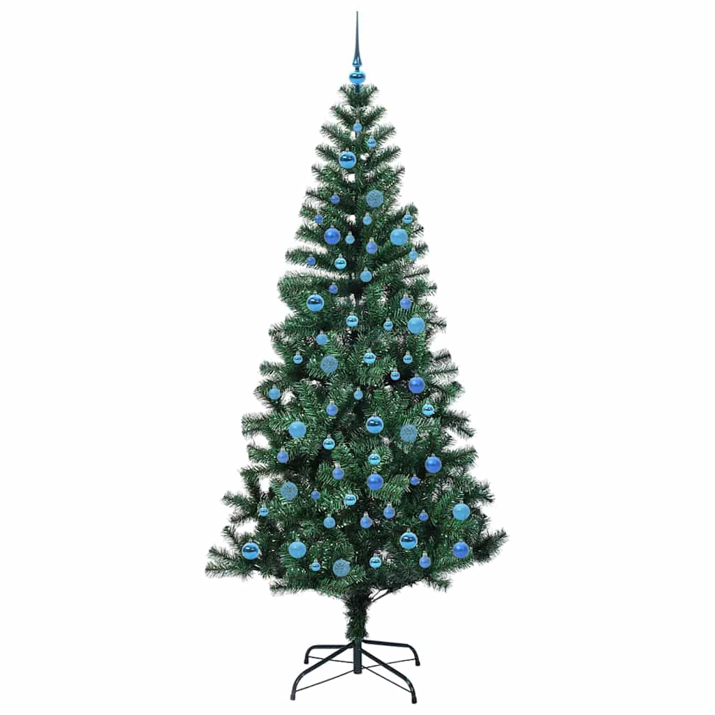 Kunstmatig Voorverlicht Kerstboom Groen 240cm PVC en Metaal