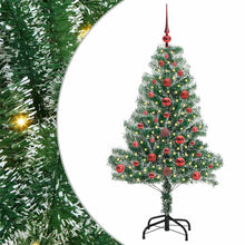 Kunstmatige Kerstboom Sneeuw Gevlochten Met Led Licht 120 Cm