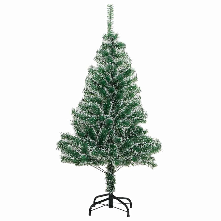 Kunstmatige Kerstboom Sneeuw Gevlochten Met Led Licht 120 cm