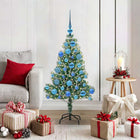Kunstkerstboom 120 cm met led en sneeuw