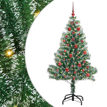 Kunstmatige Kerstboom Sneeuw Gevlochten met LED Licht 150 cm