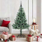 Artificial Christmas Tree Snow Braided with LED Light 150 cm