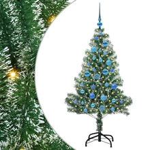 Kunstmatige Kerstboom Sneeuw Gevlochten met LED Licht 150 cm
