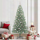 Kunstkerstboom met LED 210 cm sneeuw