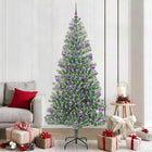 Artificial Christmas Tree Snow Flocked with LED Lights 210 cm