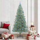 Kunstkerstboom sneeuw met LED 210 cm