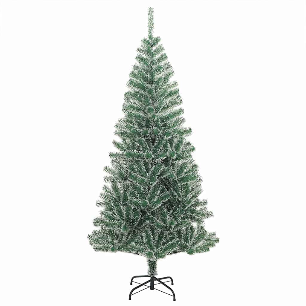 Kunstmatige Kerstboom Sneeuw Gevlochten met LED Licht 240 cm