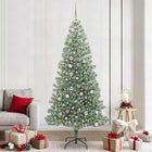 Artificial Christmas Tree Snow Braided with LED Lights 240 cm