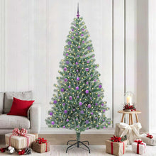 Kunstmatige Kerstboom Sneeuw Gevlochten met LED Licht 240 cm