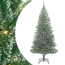 Kunstmatige Kerstboom Sneeuw Gevlochten met LED Licht 240 cm