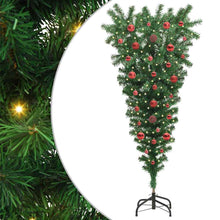 Op-ondersteboven Künstkerstboom met Voorverlichte Ballen 150 cm