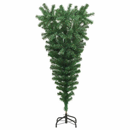 Opwaarts omgekeerde kunstkerstboom met ballenset Groen 150 cm