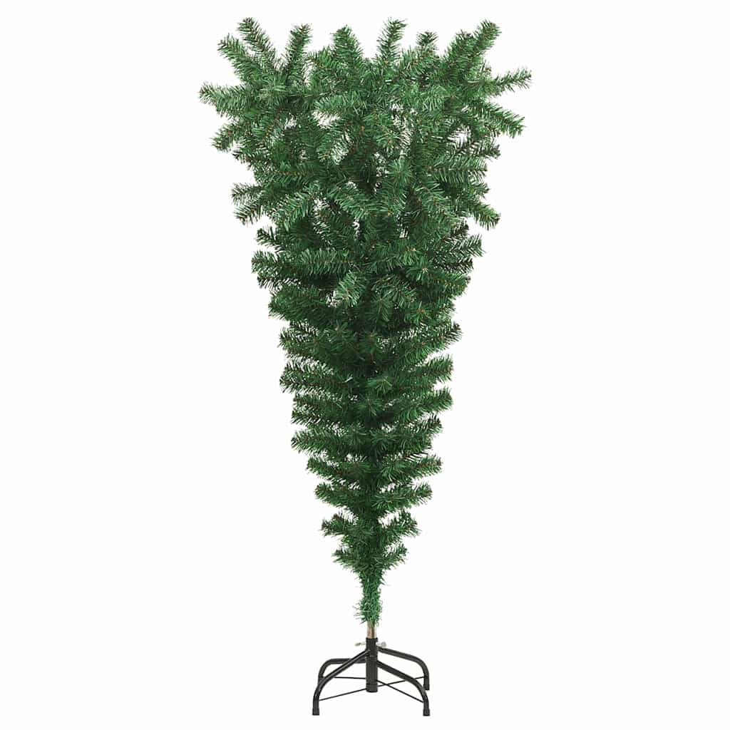 Ondersteboven Kunst Kerstboom Met Ballenset Groen 150 cm PVC