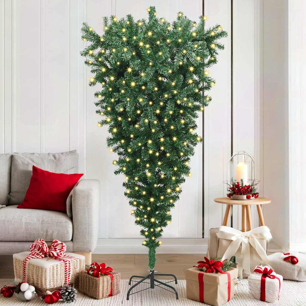 Understeboven Kunstmatige Voorverlichte Kerstboom Groen 180 cm