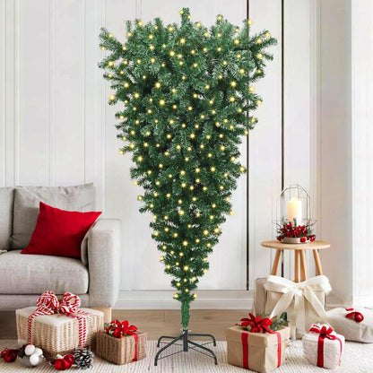 Understeboven Kunstmatige Voorverlichte Kerstboom Groen 180 cm