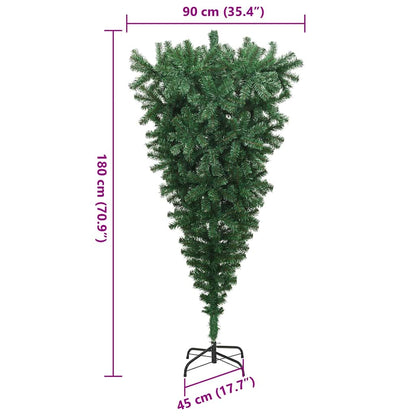 Understeboven Kunstmatige Voorverlichte Kerstboom Groen 180 cm