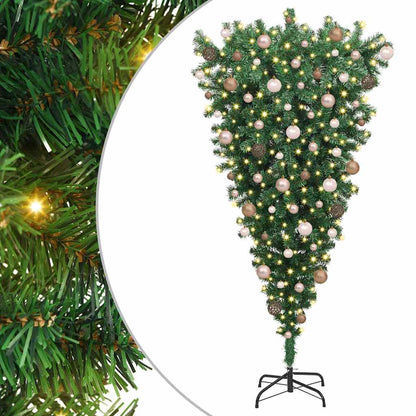 Upside-down Kunstkerstboom met Ballenset Groen 180 cm PVC