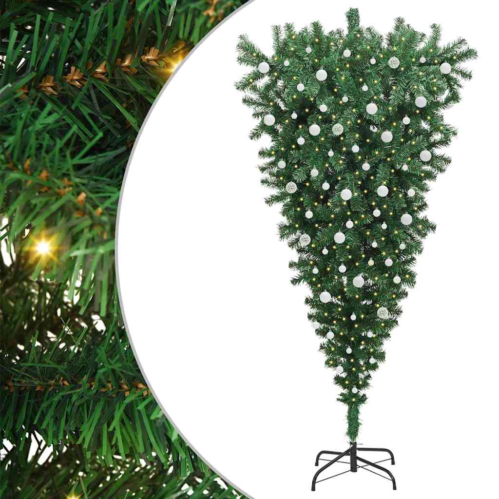 Omgekeerde Kunstkerstboom Met Ballenset Groen 240 Cm Pvc