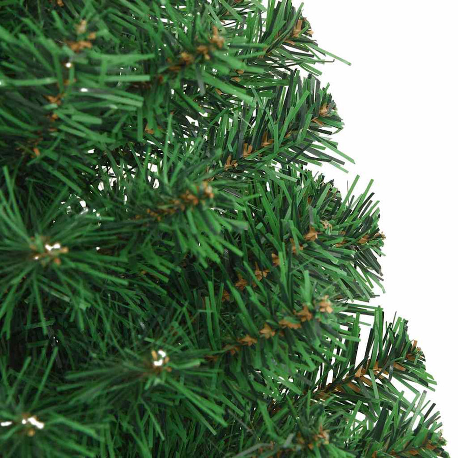 Kunstkerstboom Groen 120 cm PVC en Staal en Kunststof